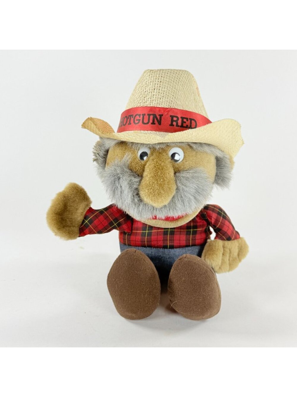 Vintage Shotgun Red Plush Doll Steve Hall Hee Haw Signed Nashville Cowboy